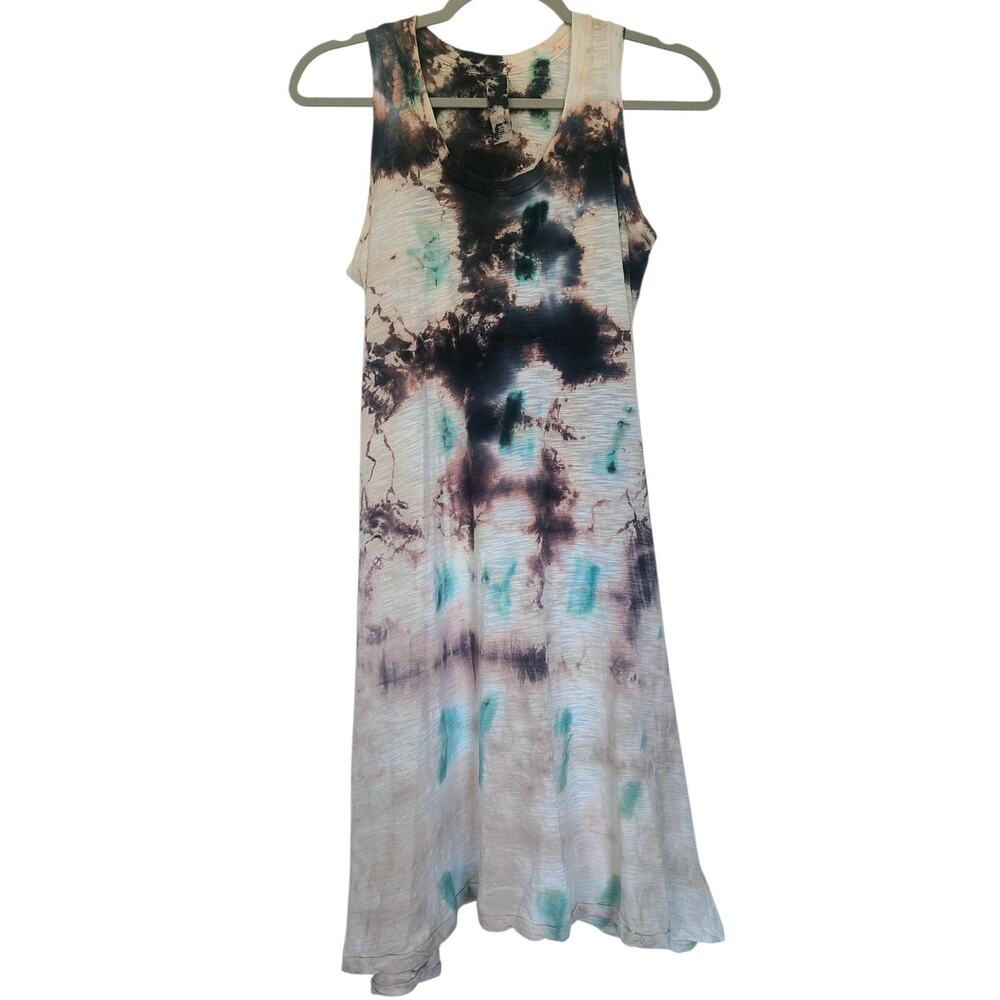 GILDA MIDANI Rio Brazil Tie Dye Tank Swing Dress Cotton Size Small